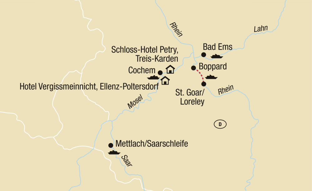 Unterwegs auf Mosel, Saar, Rhein & Lahn